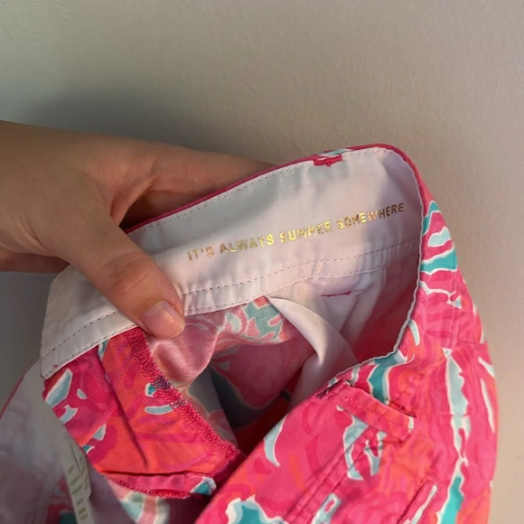 Lilly Pulitzer Callahan Shorts in Flirty Sea Pink & Blue Size 2 - Picture 7 of 7